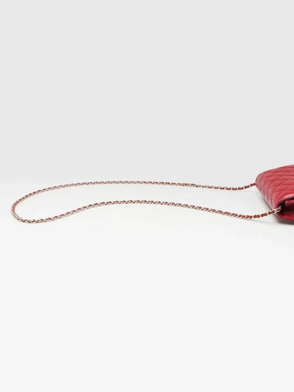 Chanel Dark Red Quilted Lambskin Leather CC WOC Clutch Bag